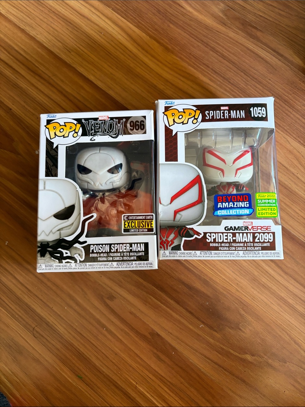 Funko Pop! Poison Spider-Man & Spider-Man 2099 Twin Pack - White & Red